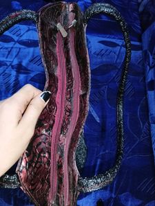 Unique Black &amp; Burgundy Purse