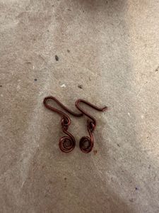 Artistic Wire Swirl Earrings Copper