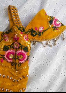 Yellow Embroidered Kurta Set for wedding function