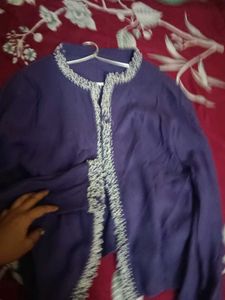 Purple Beaded Cardigan