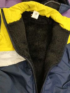 kids's Yellow &amp; Navy Zip-Up Jacket