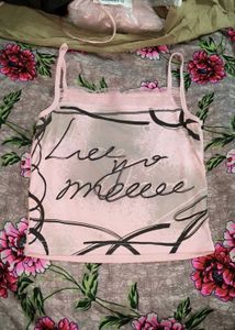 Pink Graphic Print Cami Top