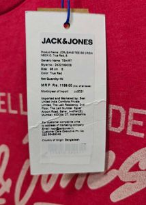 Jack &amp; Jones Men’s True Red Graphic T-Shirt