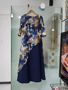 Stylish Abstract Print Maxi Dress