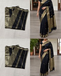 Black & Gold Silk Saree
