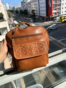 Stylish Brown Leather Backpack