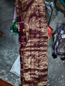 Elegant Silk Saree with Peacock Motif