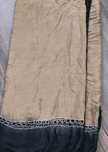 Elegant Beige & Black Ombre Dupatta