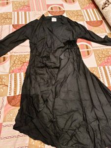 Elegant Black Wrap Gown