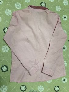 Pink Dotted Button-Up Shirt