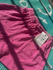 Bright Pink Textured Shorts