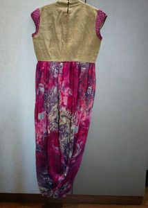 Vibrant Pink Dhoti Style Ethnic Dress