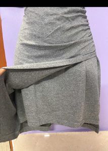 Chic Grey Wrap Dress