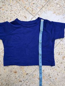 Vibrant Blue Cropped T-Shirt