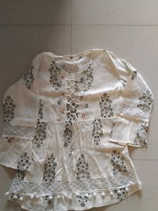 Printed White Top