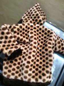 Adorable Leopard Print Fleece Hoodie