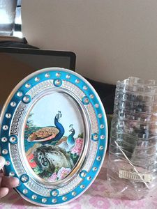 Peacock Picture plate tray