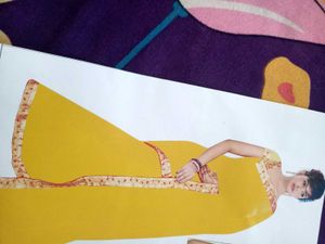 Elegant Yellow Saree with Border