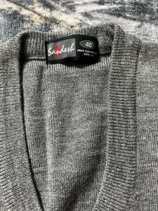 Gray Sleeveless Sweater Vest