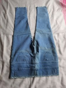 High-Waisted Frayed Hem Jeans
