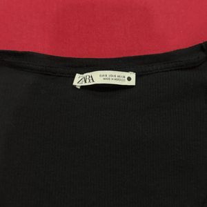 Zara Black Long Sleeve Top