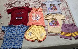 Cute Kids' Tops and Shorts Set