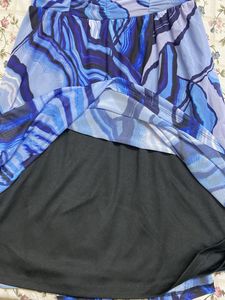 Blue Patterned Mini Dress(XS)