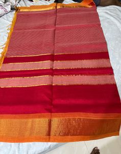 Red Yellow Combination Pattu Saree