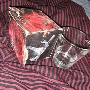 Vintage Bacardi Glass with Box
