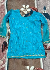 Teal Embellished Ethnic lehenga