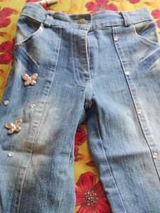 Girls' Embellished Denim Jeans