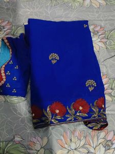 saree for women with blouse size 34