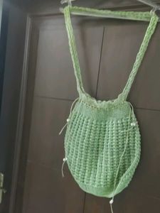 Handmade Crochet Crossbody Bag Parrot colour