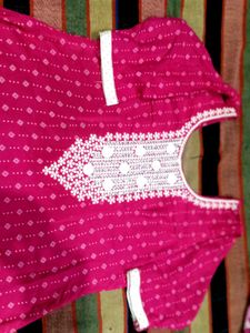 Pink Embellished Kurta