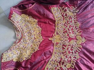 Elegant Maroon Embroidered Anarkali Gown