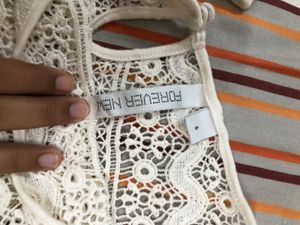 White Boho Schiffi Mini Dress