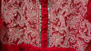 Chikankari Kurti &amp; White Palazzo Set