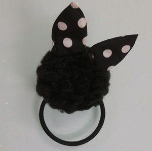 Polka Puff Bunny Hair Tie🖤