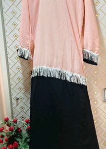 Burkha Pink And Black Clour
