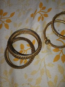 Elegant Gold-Tone Bangles Set