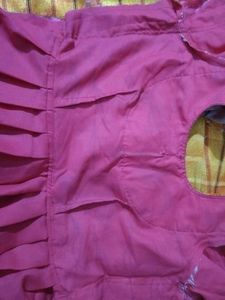Girl's Festive Pink Anarkali Dress