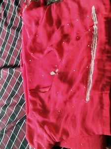 Stone Work Saree Only No Blouse/no Return/no Refun