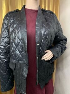 Stylish Black Quilted Jacket