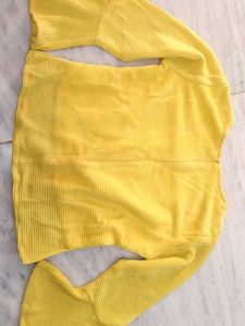 Yellow Ribbed Top