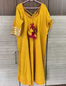 Yellow Kurta Set with Dupatta 4XL