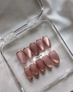 Press on Nails - Pink & Gold
