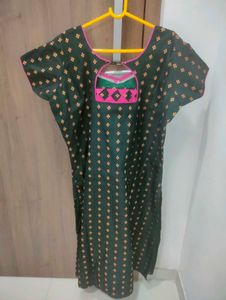 Diwali special Green Kurta With Pink Dupatta Set