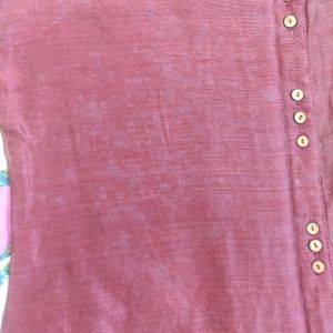 Unused Maroon Silk Cotton mix kurta