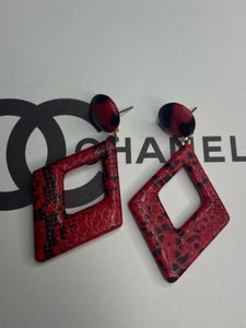 Red & Black Diamond Earrings