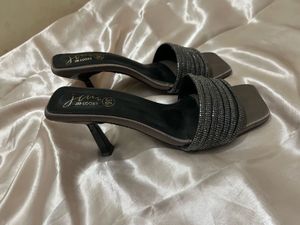 Sparkling Embellished Heeled Sandals